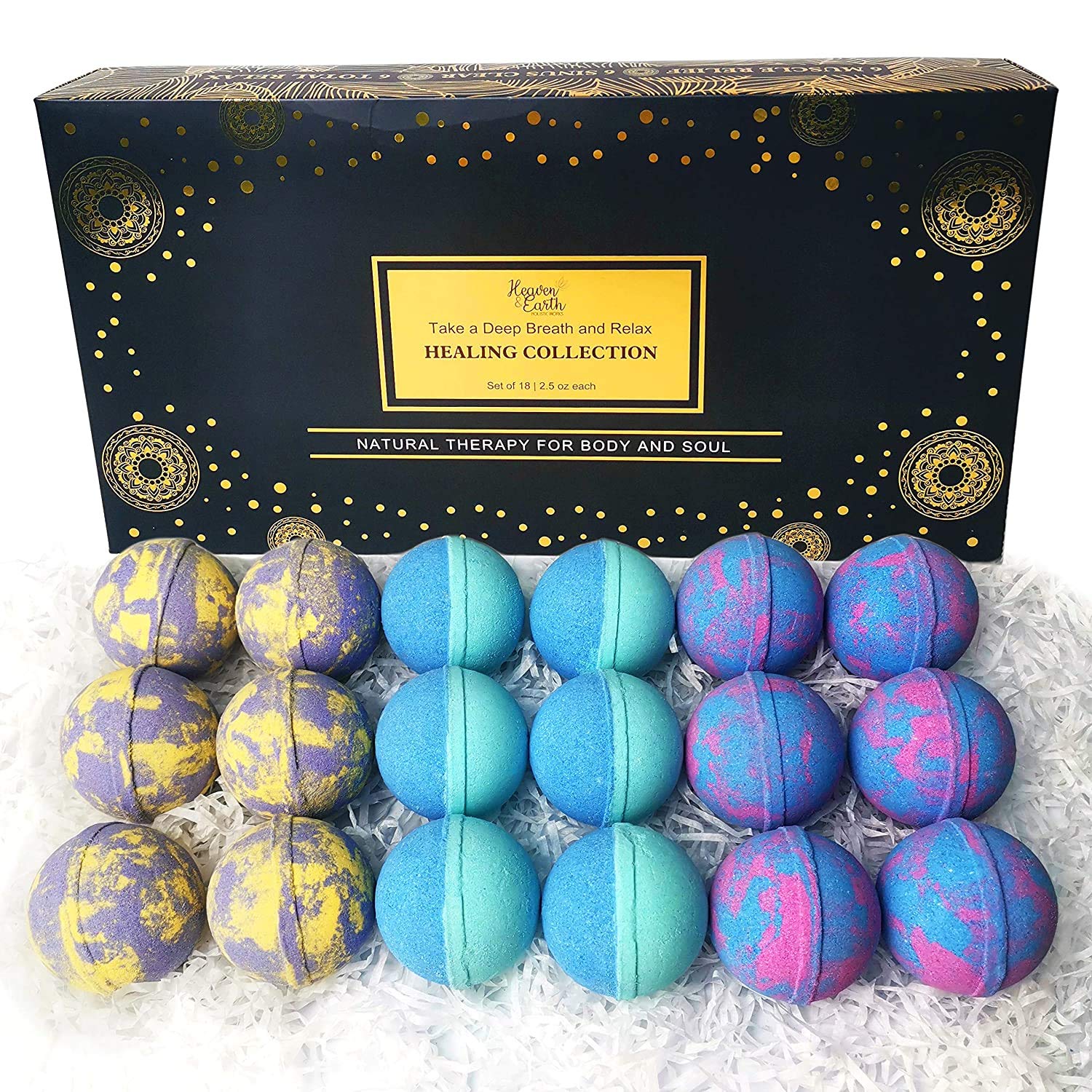 Joanne Arden Aromatherapy Bath Bombs 18-count gift set—luxury fizz for relaxation.