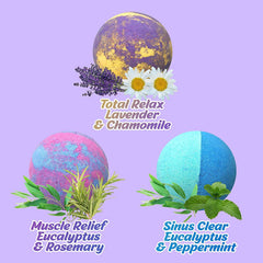 Joanne Arden Eucalyptus Rosemary bath bomb—invigorating scent for refresh.