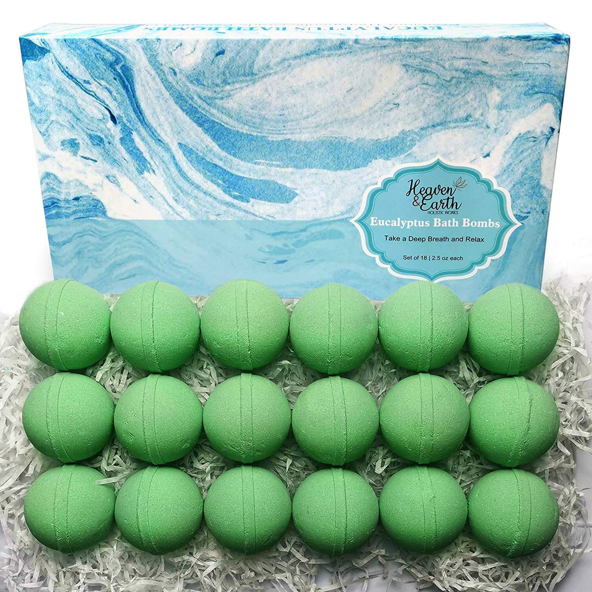 Joanne Arden Organics spearmint eucalyptus bath bombs gift box for refreshing relaxation after workouts