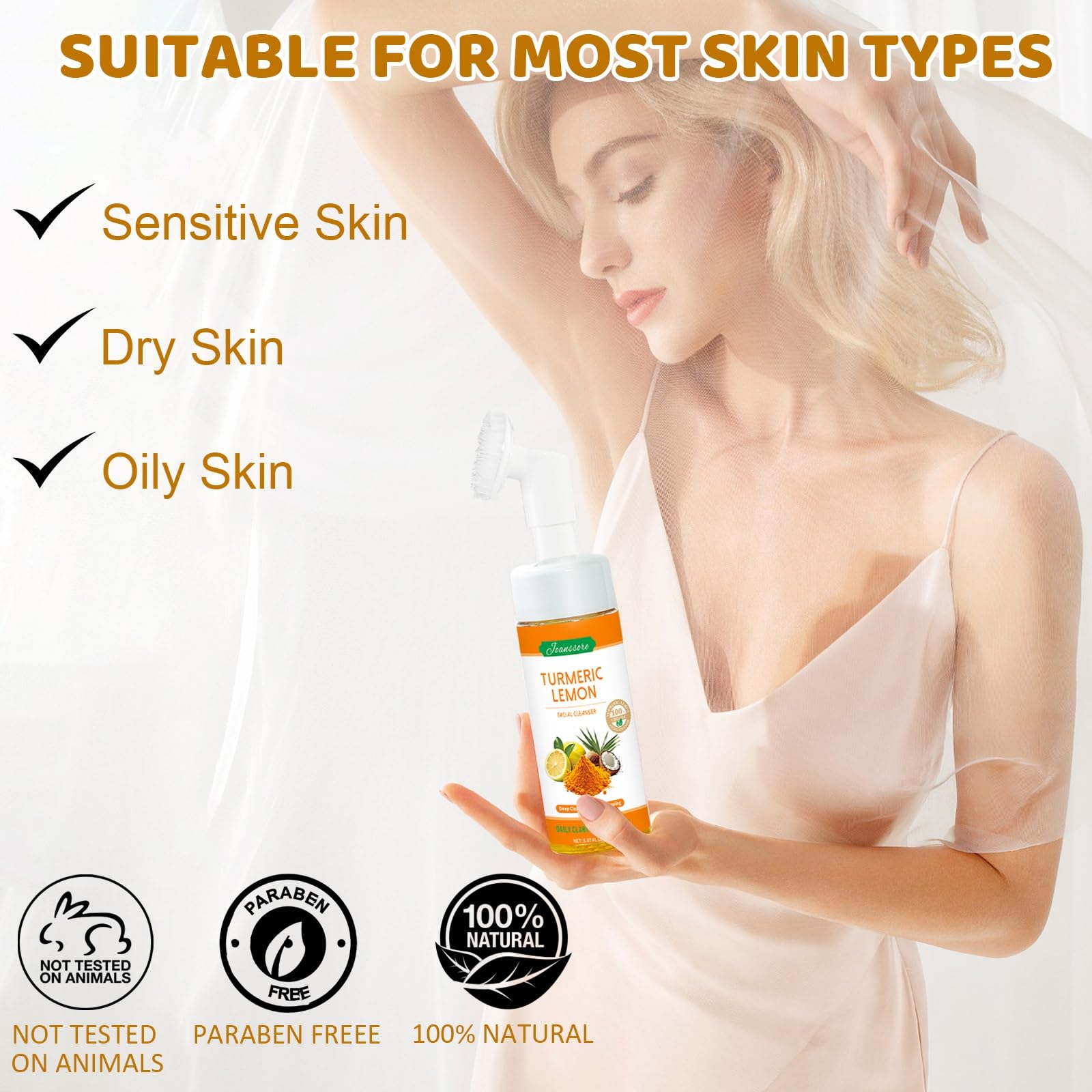 Joanssore all skin types friendly cleanser displayed on clean vanity
