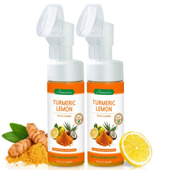 Joanssore turmeric lemon face wash bottle ready for cleansing with foamy lather