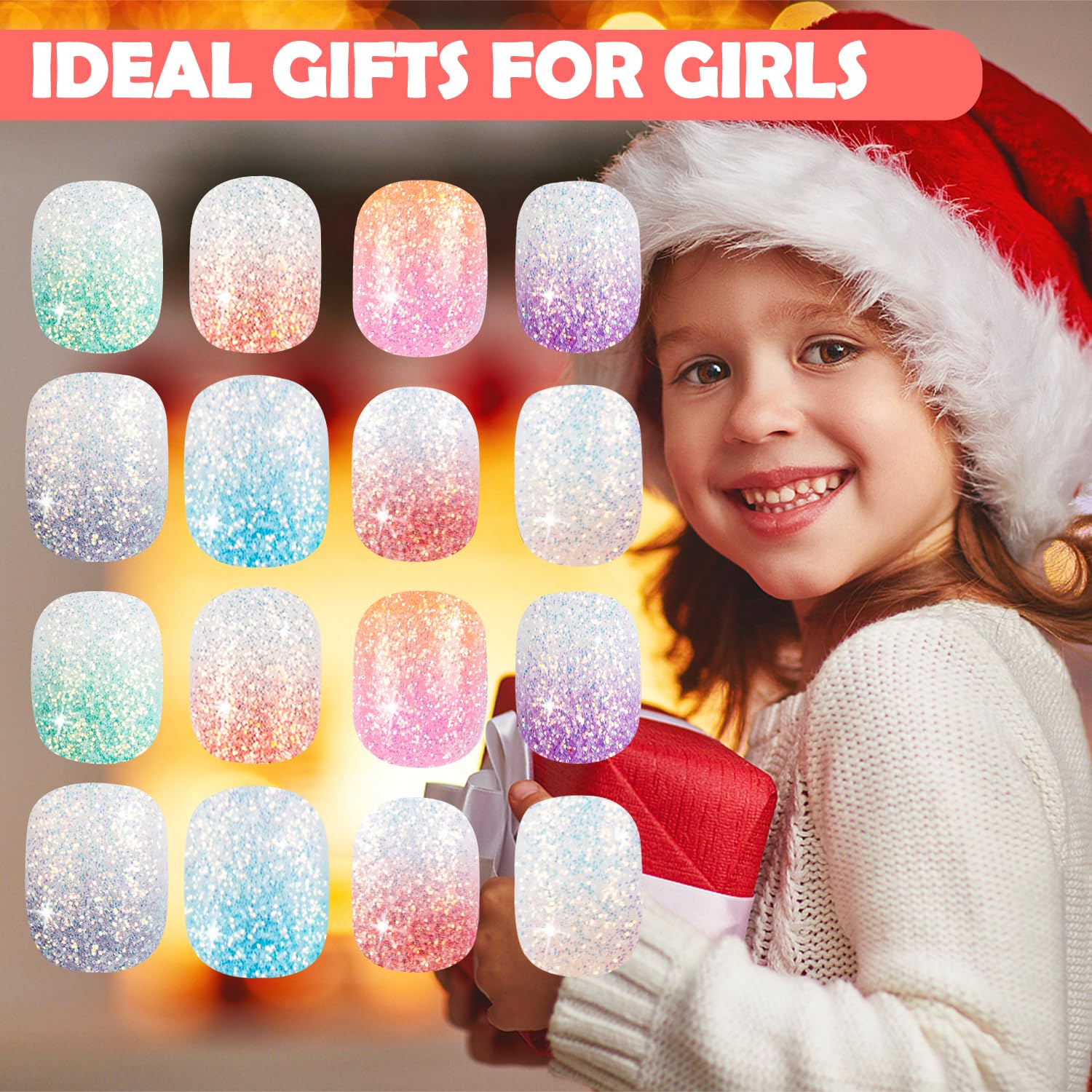 JOAOYO sparkling nails on little hands at parties