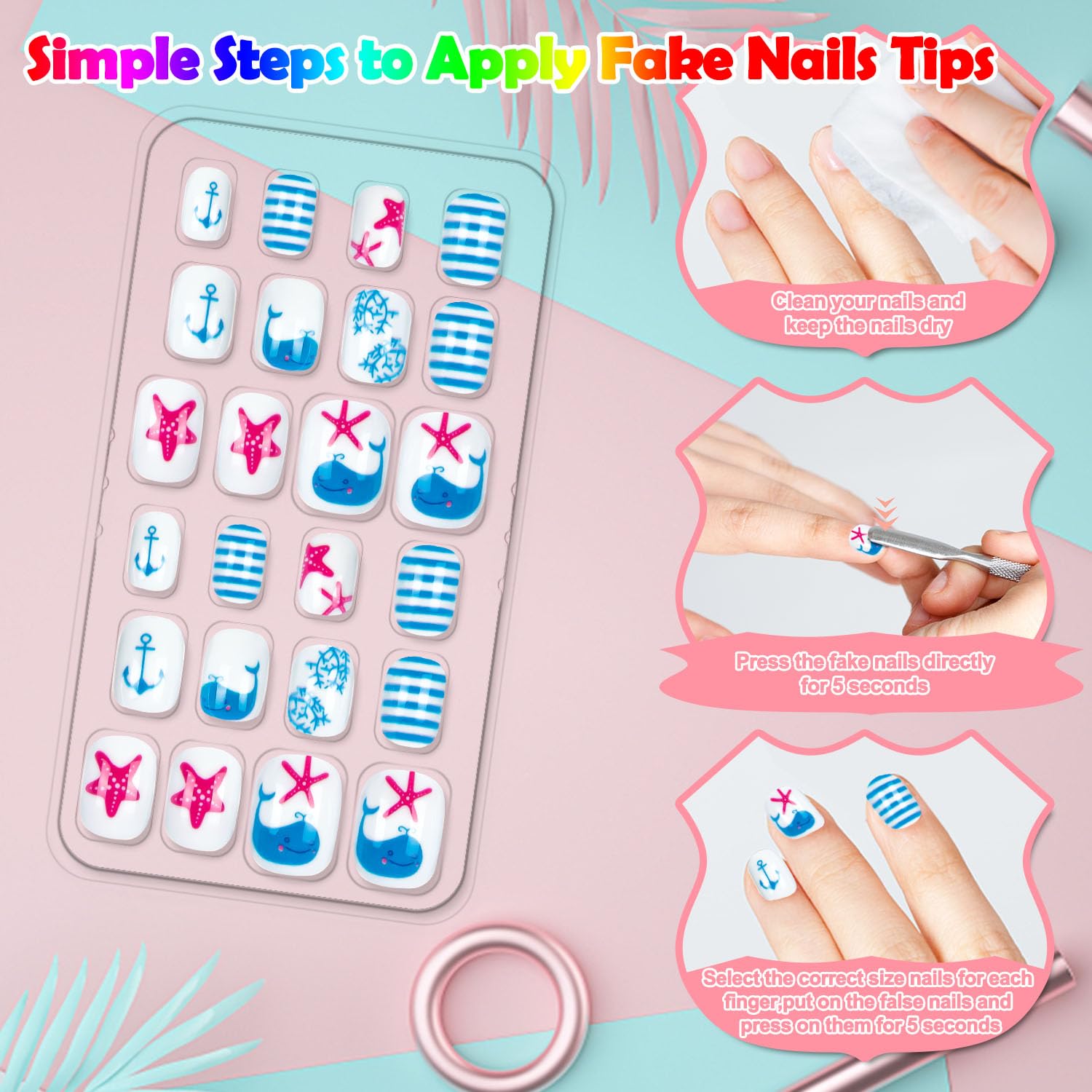 JOAOYO durable, reusable fake nails for repeated fashion play
