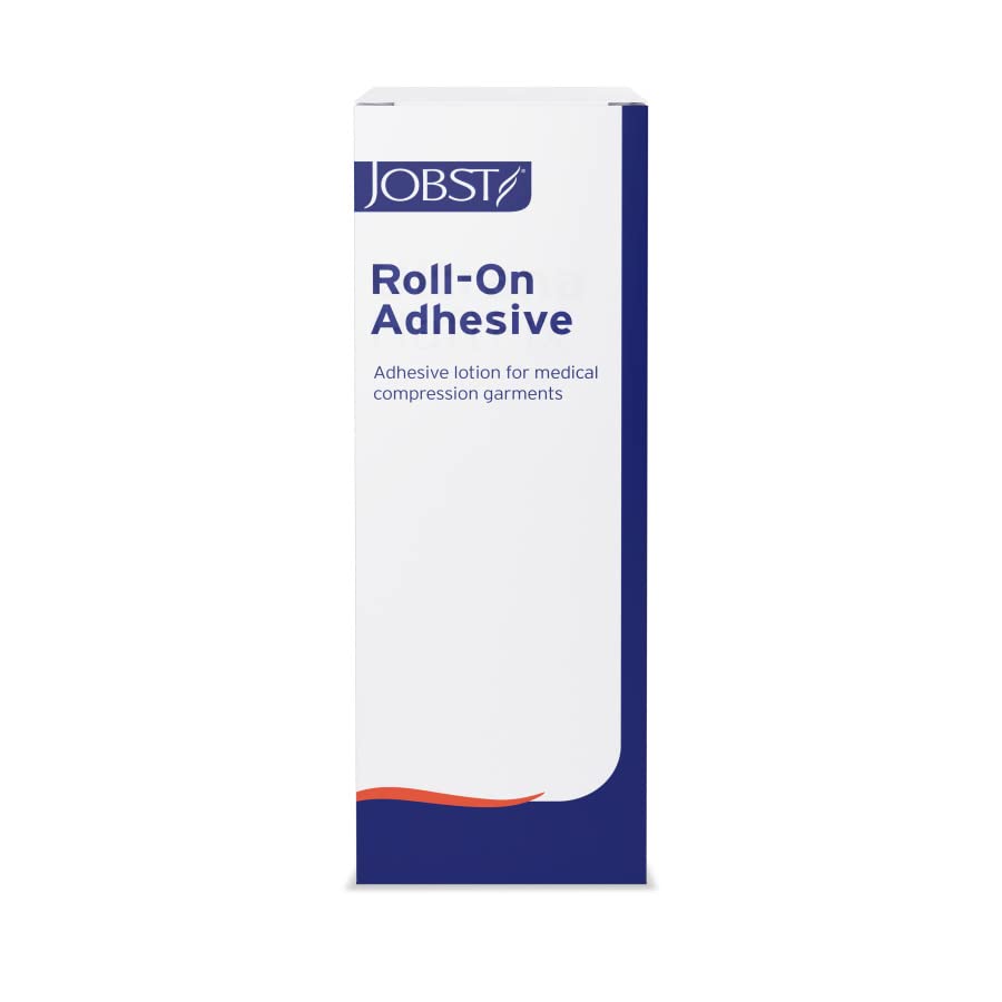 Close-up of JOBST Roll-On Adhesive bottle for easy garment fixation.