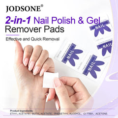 JODSONE 2-in-1 gel and regular removal pads with moisture-preserving foil.