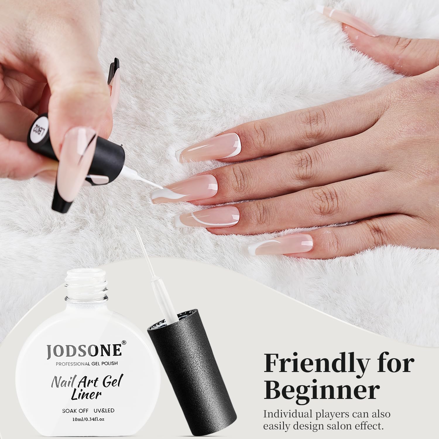 3D effect outlining with JODSONE liner for subtle raised accents.