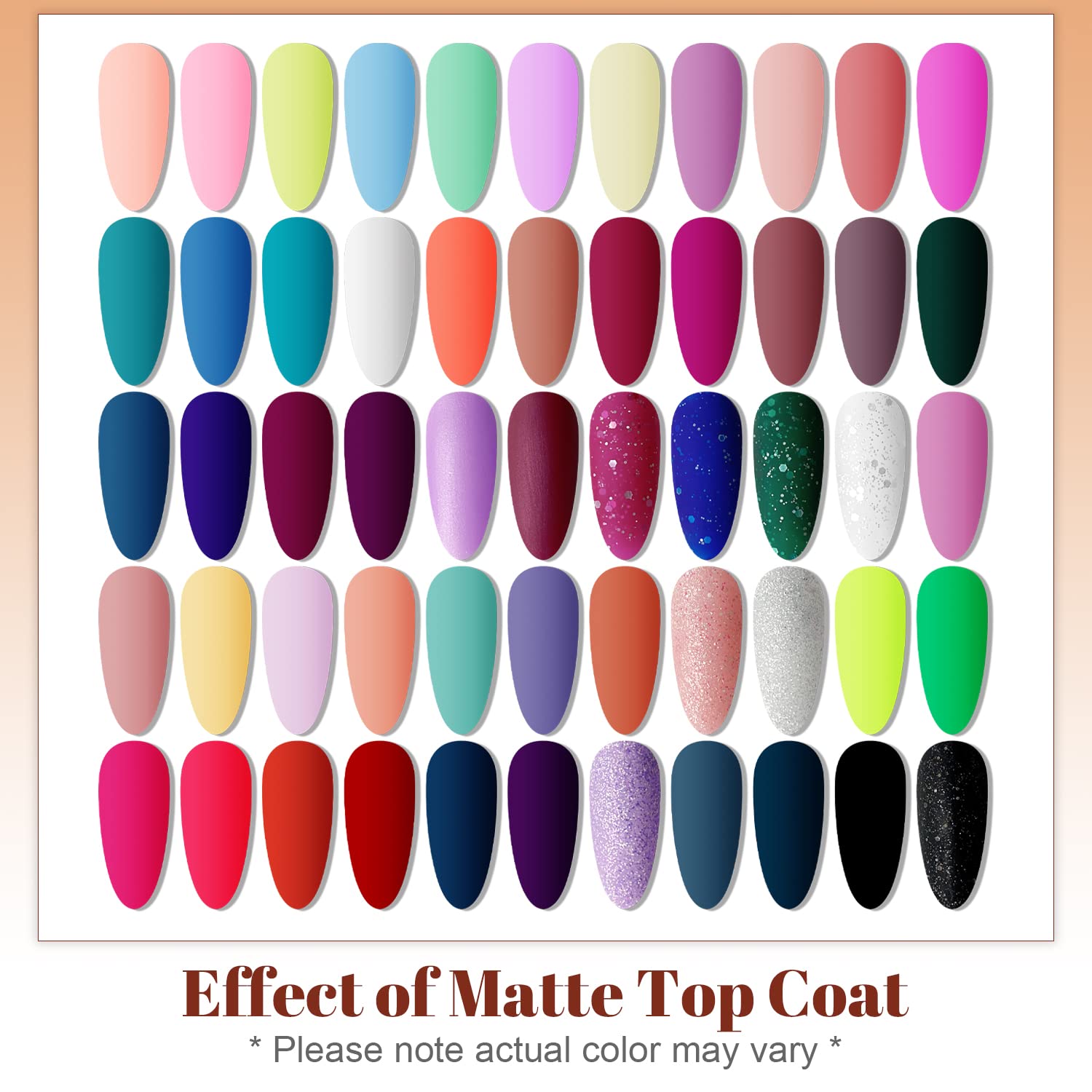 JODSONE 55-bottle gel nail polish kit, comprehensive color collection for all seasons.