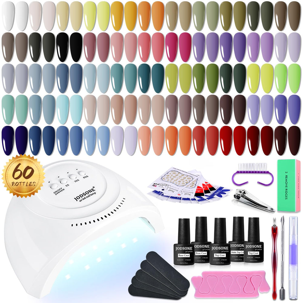 JODSONE 55-color gel polish set for versatile at-home manicures with long-lasting color
