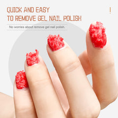 JODSONE gel-nail-remover in use at home on nails.
