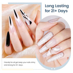Close-up shows JODSONE base coat forming a strong bond on the nail.