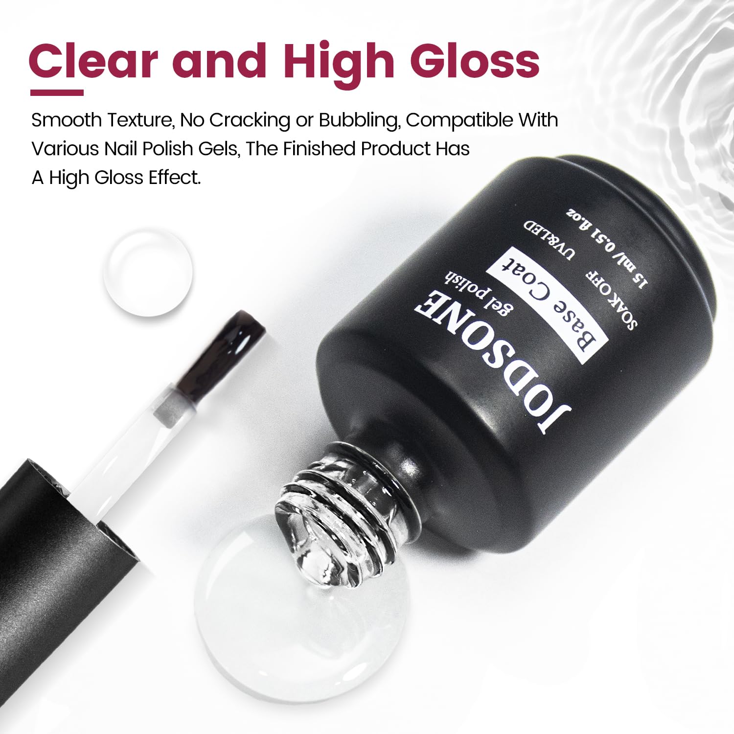 Jodsone base coat cuticle tip demonstrates neat edge lifting technique