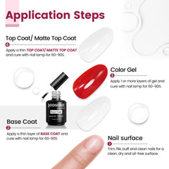 Jodsone base coat gloss finish highlights a shiny, durable manicure base
