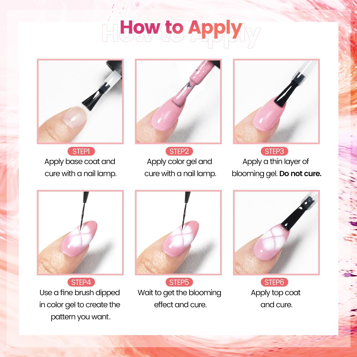 JODSONE Blooming Gel Diffusion 10ml enhances diffusion for natural-looking nails.