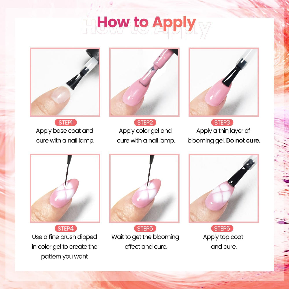 JODSONE Blooming Gel Diffusion 10ml enhances diffusion for natural-looking nails.
