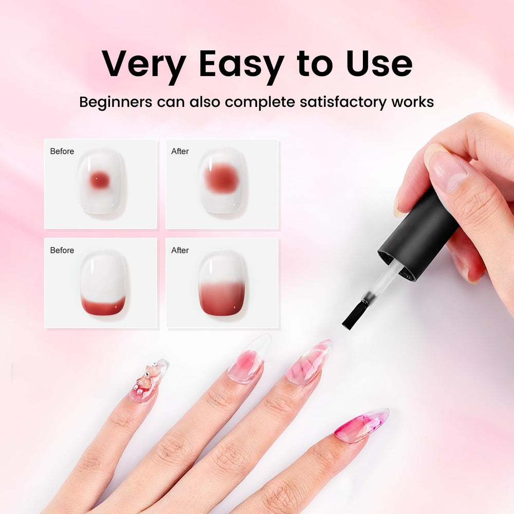 JODSONE Blooming Gel swatches demonstrate easy acetone removal.