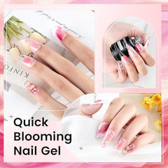 JODSONE Blooming Gel watercolor-effect nails capture soft blooms and vibrant blends.
