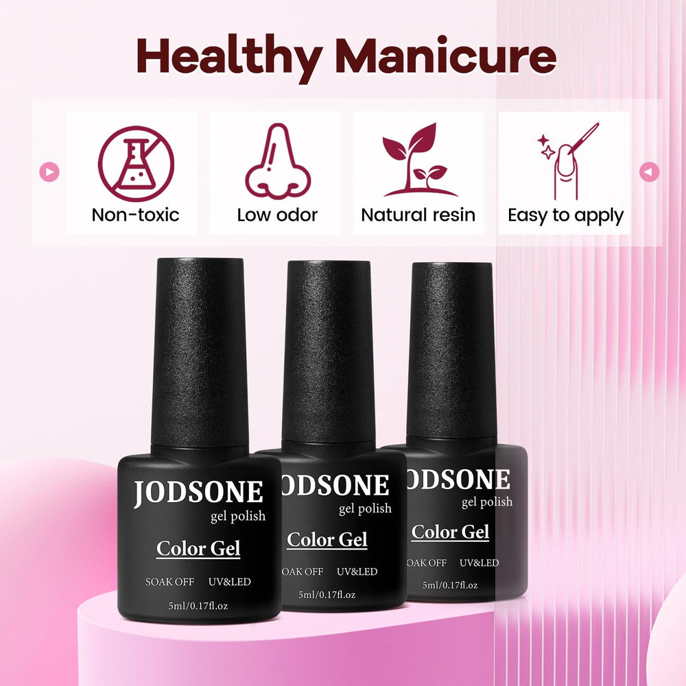 JODSONE color combinations enable creative, multi-step nail art at home.