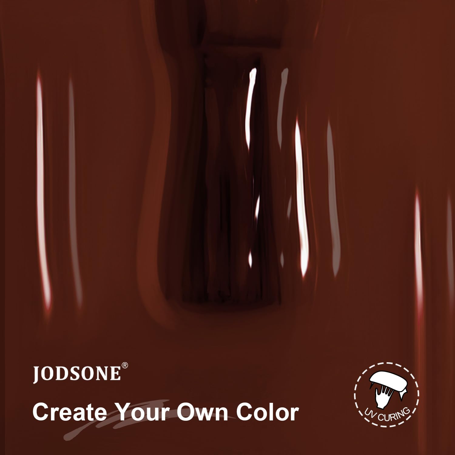 JODSONE at-home manicure under LED light for efficient curing