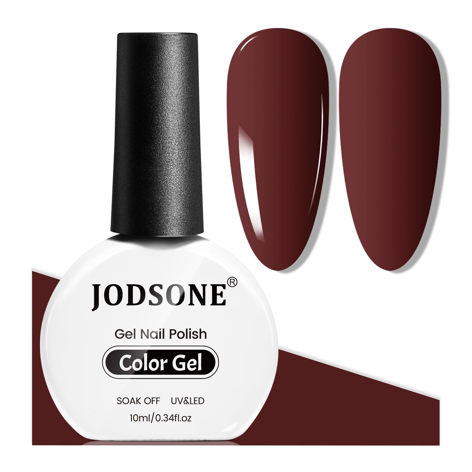 JODSONE brown gel nail polish bottle for at-home manicures with long-lasting shine