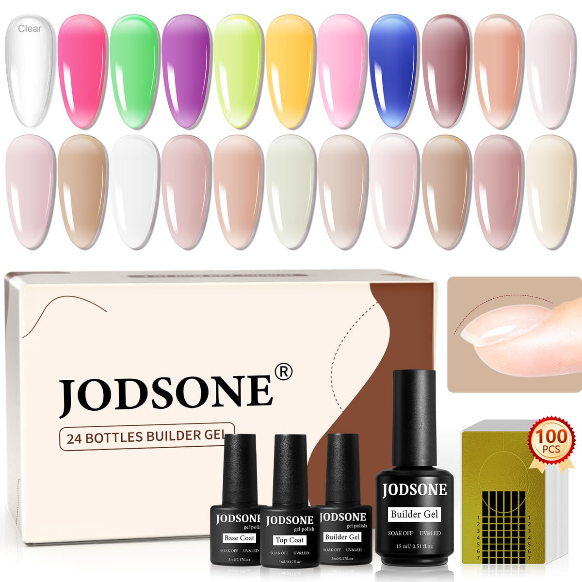 JODSONE builder color gel kit for versatile nail design