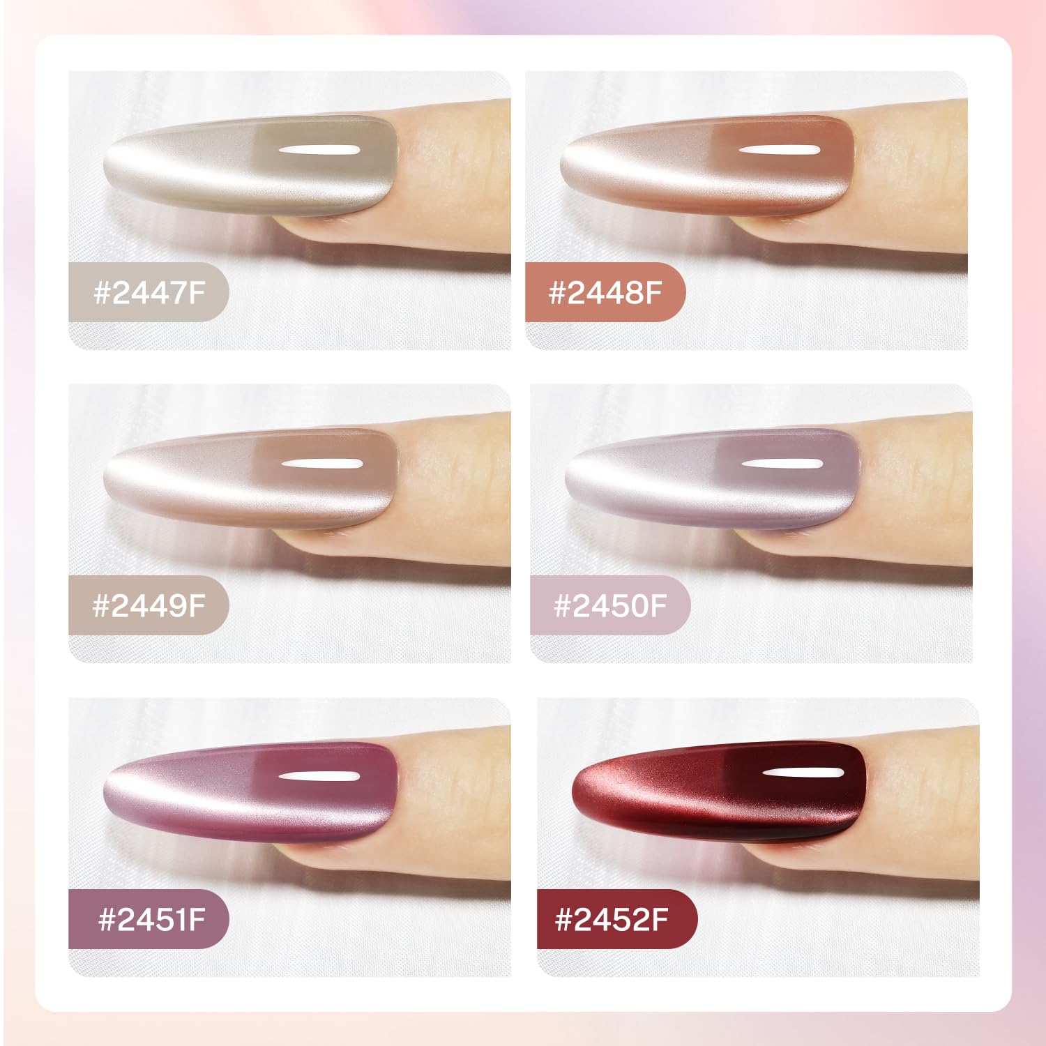 JODSONE magnet demonstration showing cat-eye patterns before curing.