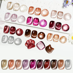 JODSONE Cat Eye Gel Polish in pink rose adds shimmering depth for chic nails.