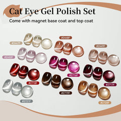 JODSONE Cat Eye Gel Polish set with purple and silver hues for dramatic nails.