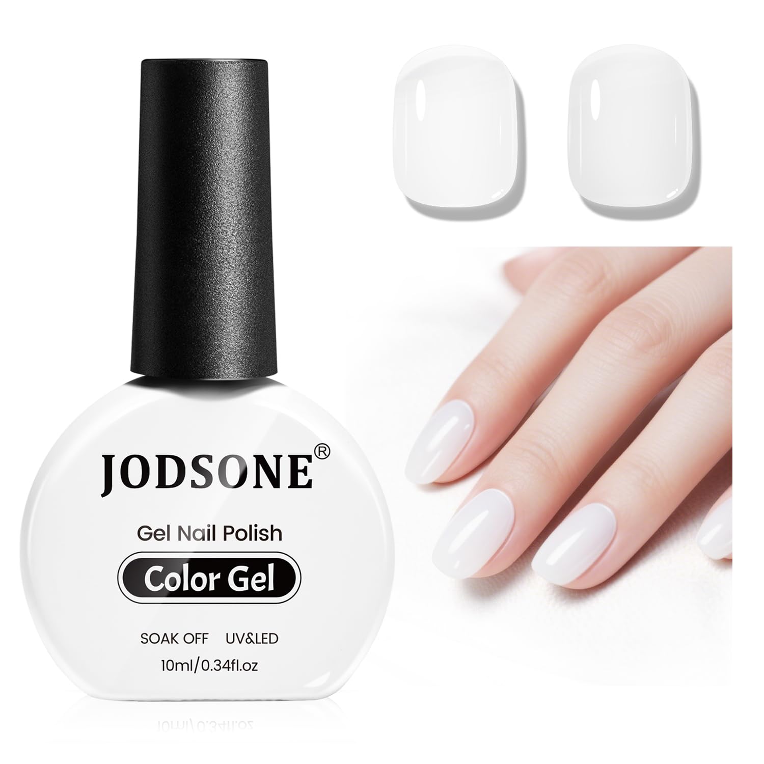 JODSONE Classic White gel bottle for smooth, even color application.