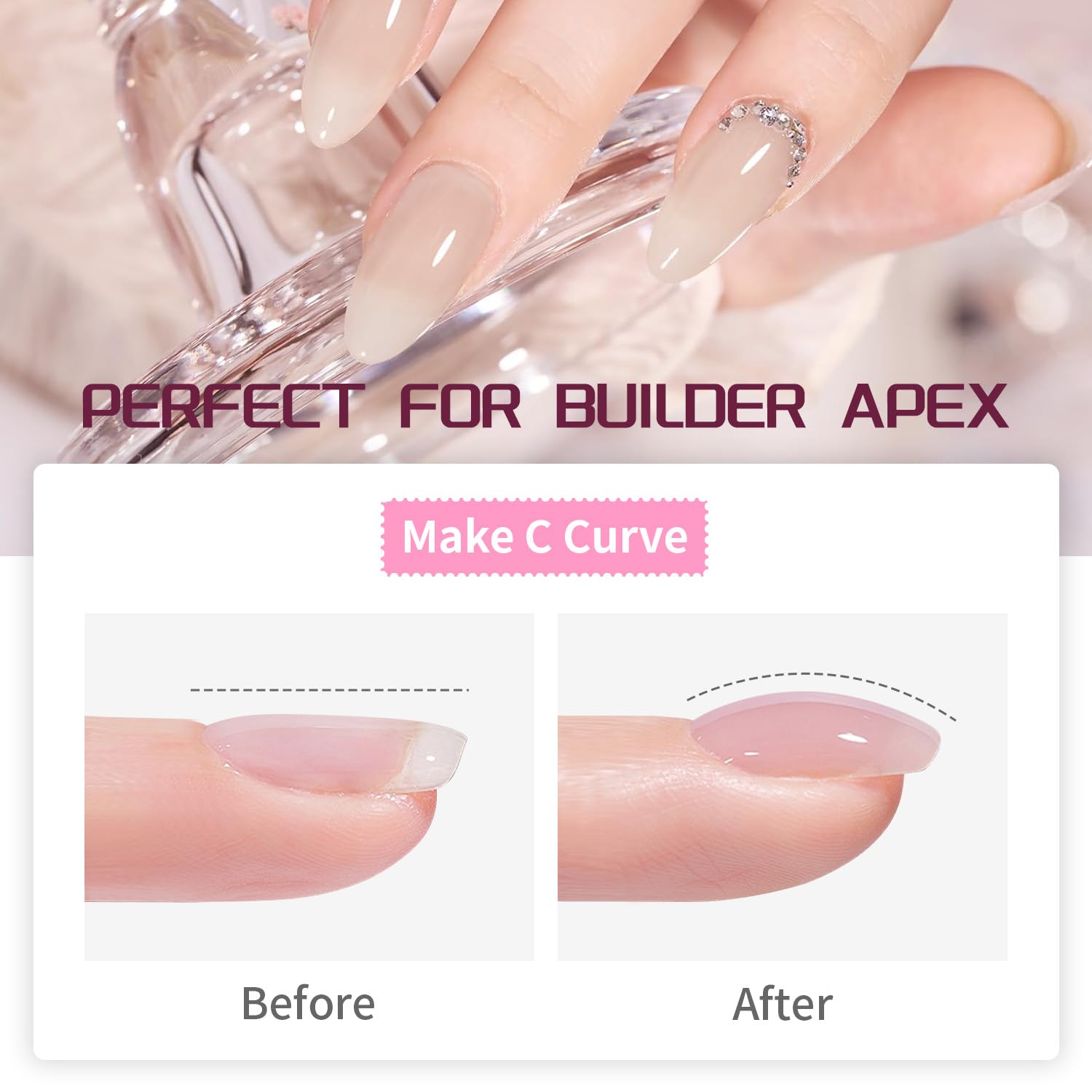 JODSONE clear builder gel 15ml forms strong nail extensions
