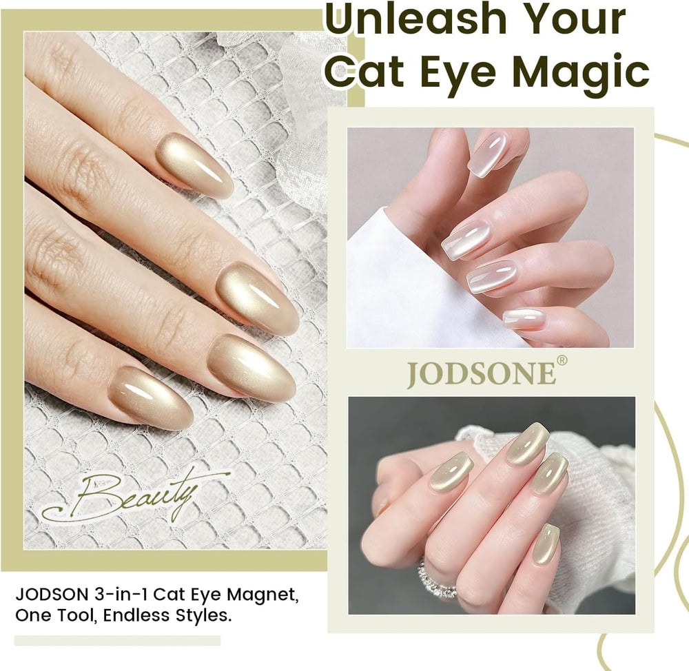JODSONE magnet tool supports at-home salon results with compatible cat-eye polishes.