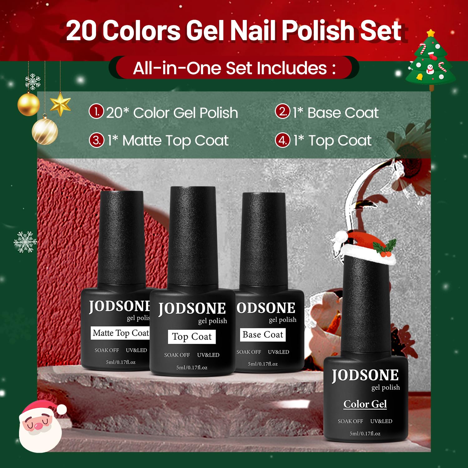 JODSONE gel color swatches for DIY nail designs