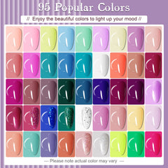 JODSONE gel nail polish bottles arranged for color selection