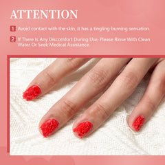 Applying JODSONE remover on nails for a quick 3-5 minute removal