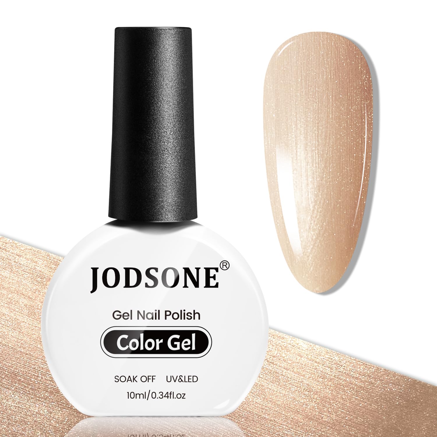 JODSONE glitter champagne gold gel polish bottle for daily glamour