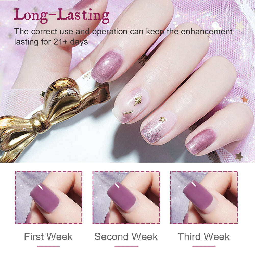 JODSONE glitter/top coat bottle enhances shine and protection.