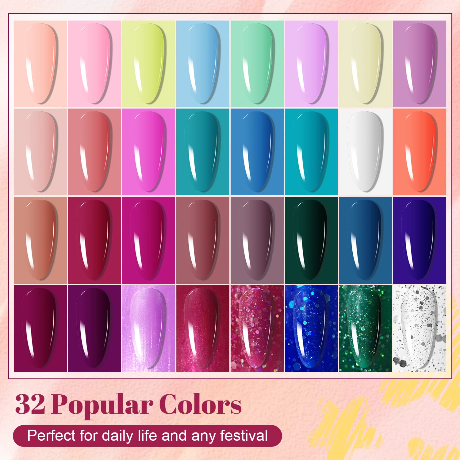 Jodsone gloss top coat bottle provides high-shine protection and longer-lasting results.