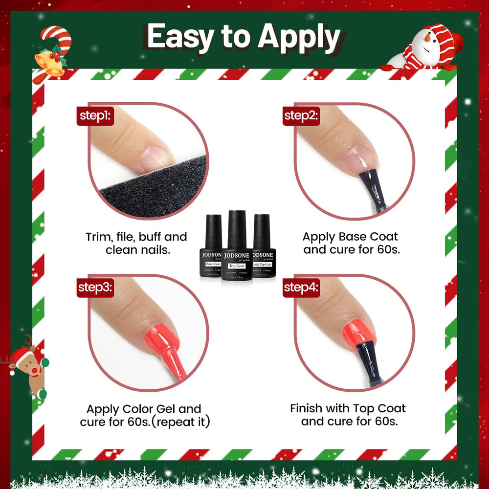 Home nail art with JODSONE gel set for DIY creativity