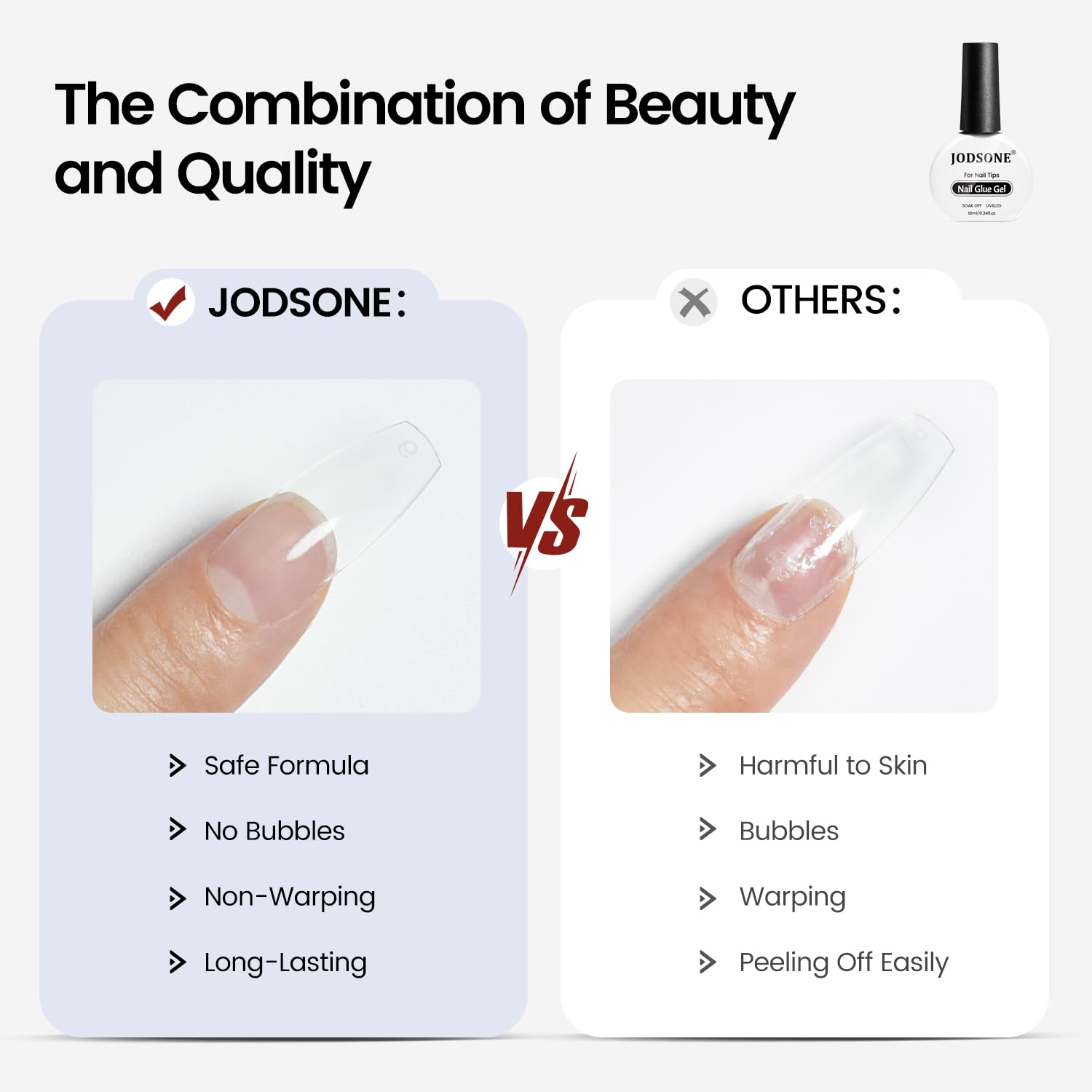 JODSONE LED/UV cure lamp enables fast curing for durable nails.