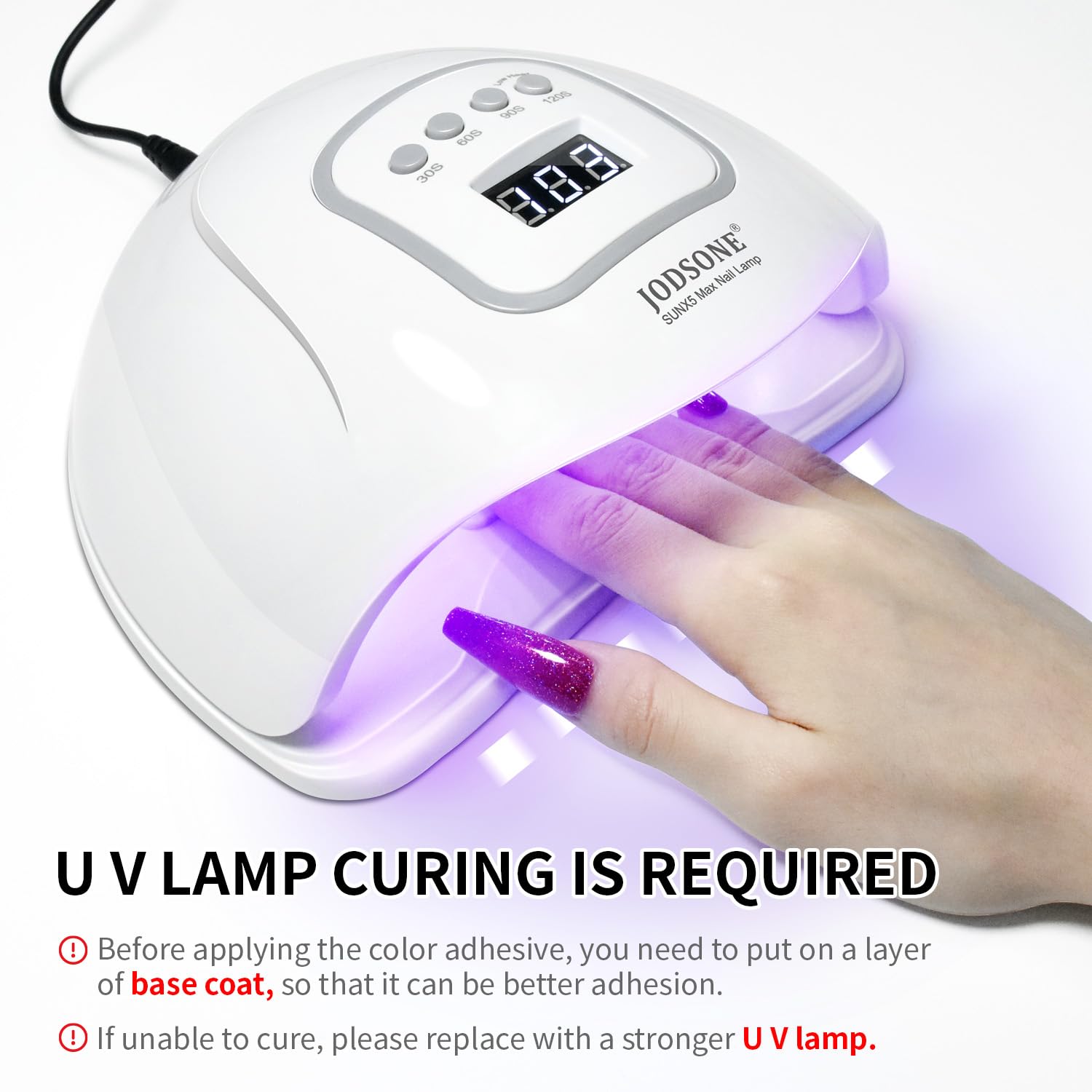 JODSONE LED/UV cure compatibility for quick salon-like results.