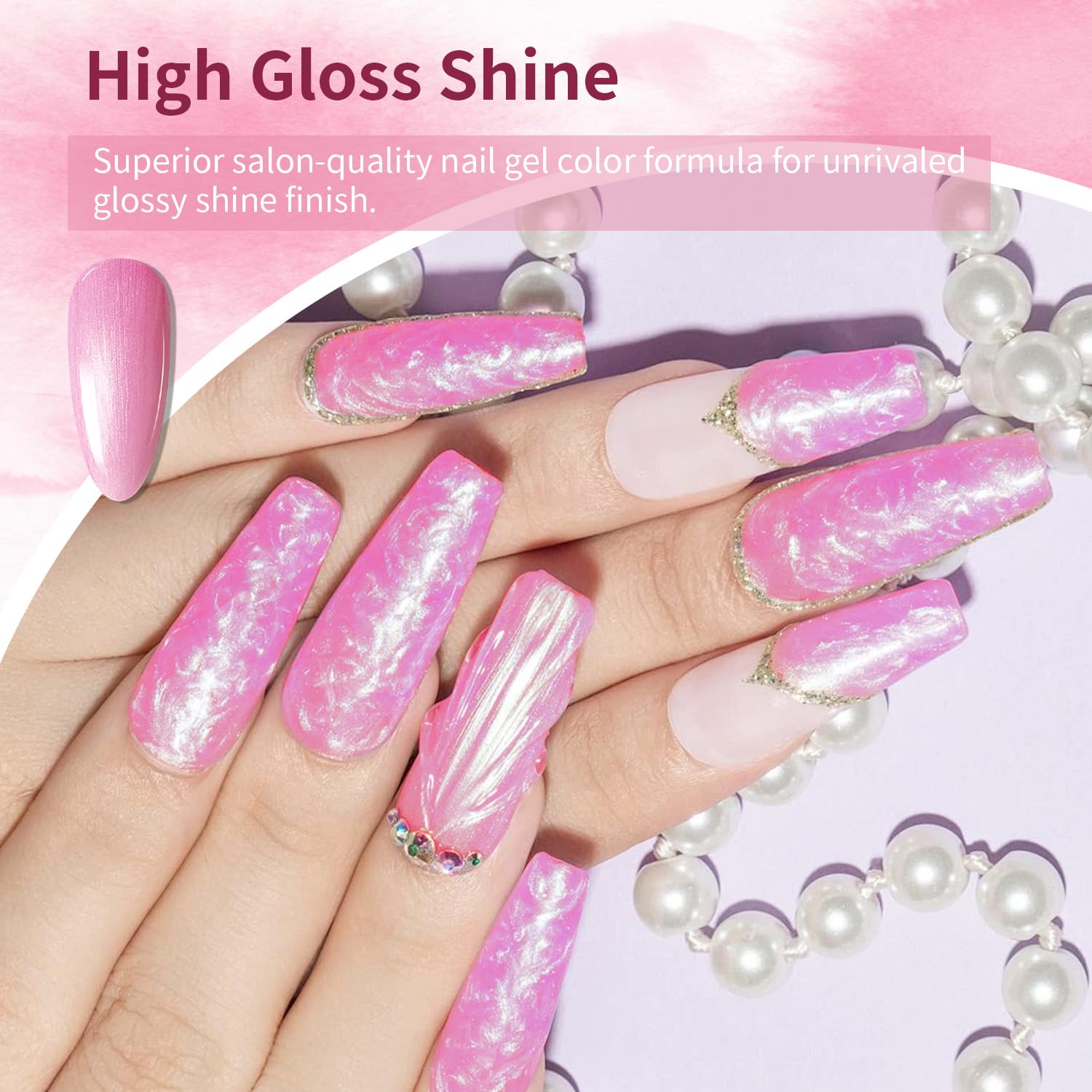 JODSONE long-lasting glitter gel polish for multi-week shine.