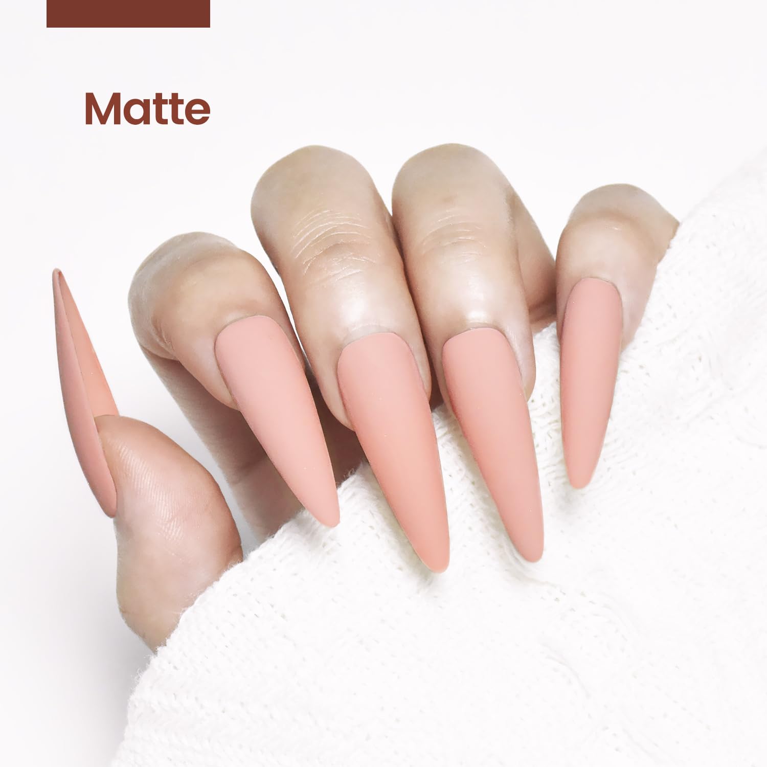 JODSONE long-wear nude swatch with glossy finish