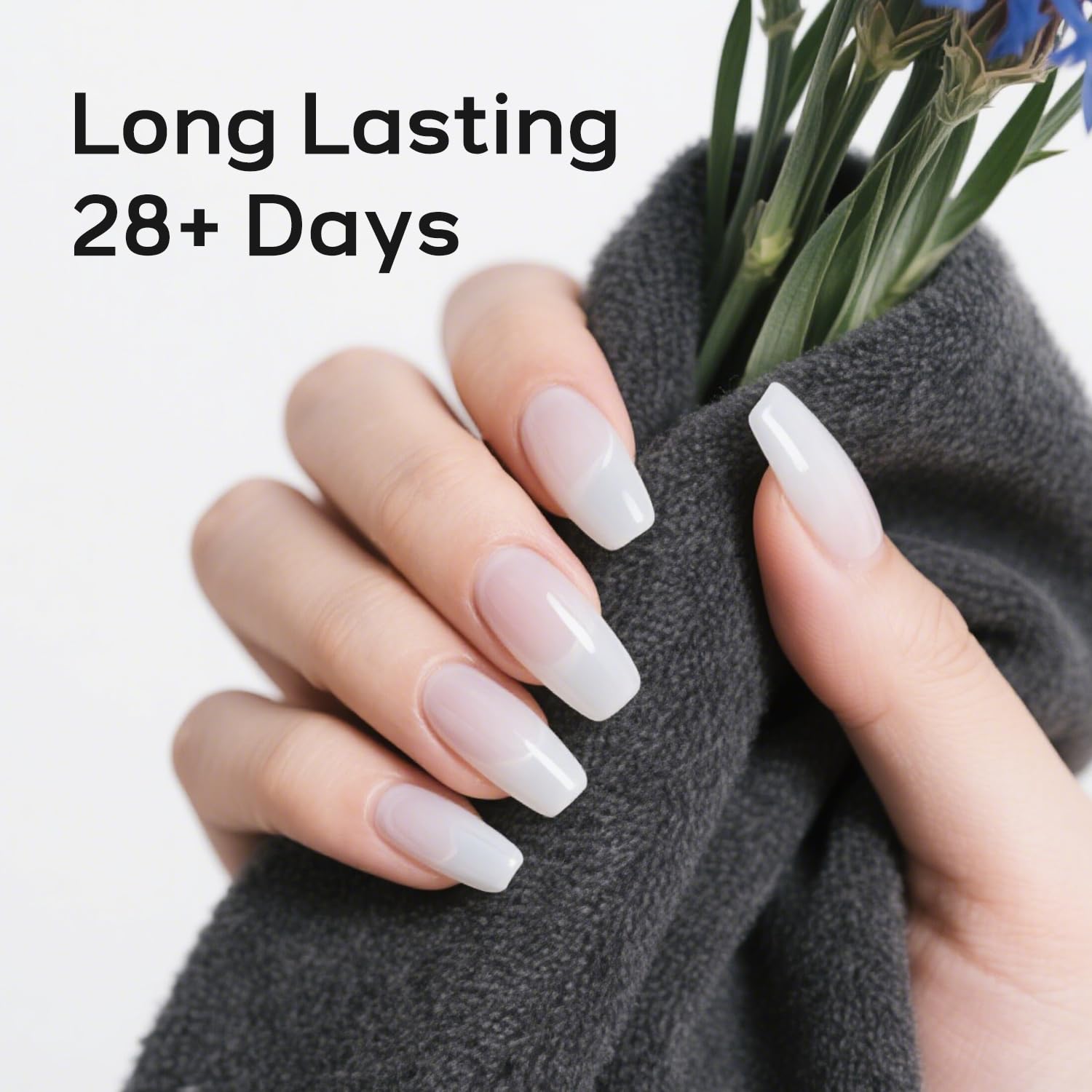 JODSONE milky-white swatch showing a modern, soft white base for nails.