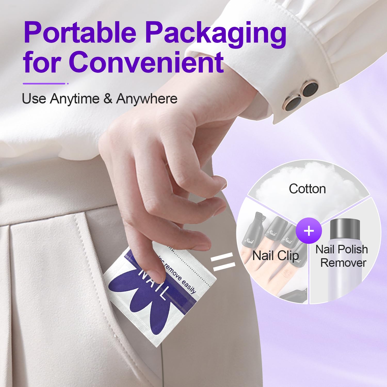 JODSONE multi-use sheets allow several polish removals per pad.