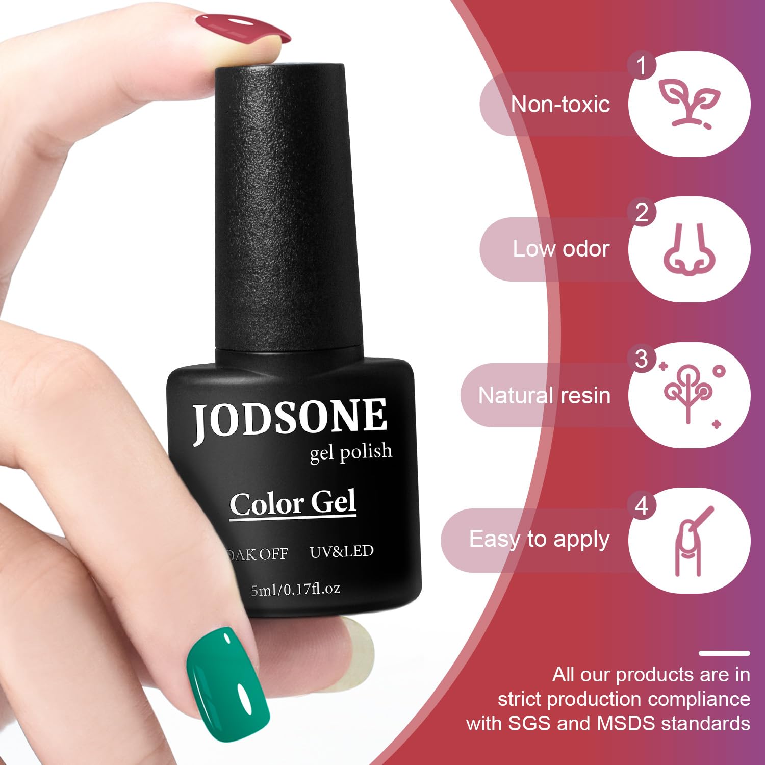 JODSONE manicure tools kit for professional-looking at-home nails