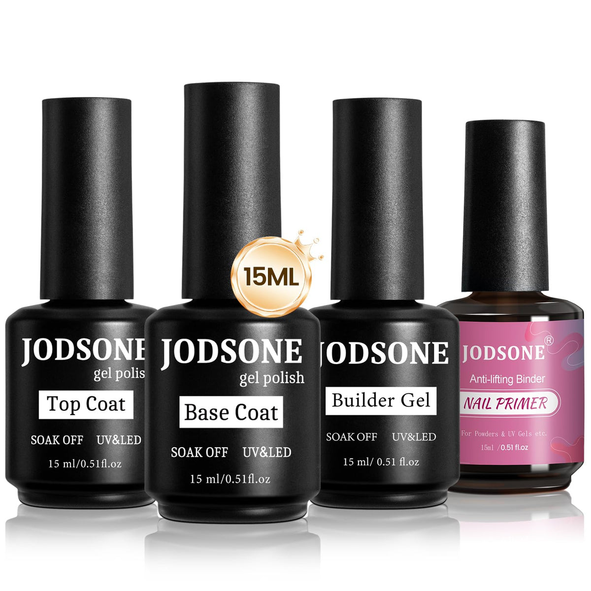 JODSONE nail-primer-15ml improves adhesion for smoother color.