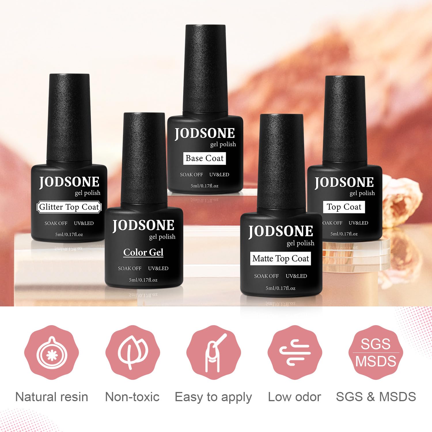 Jodsone nail tools set helps you finish professional-looking manicures at home.