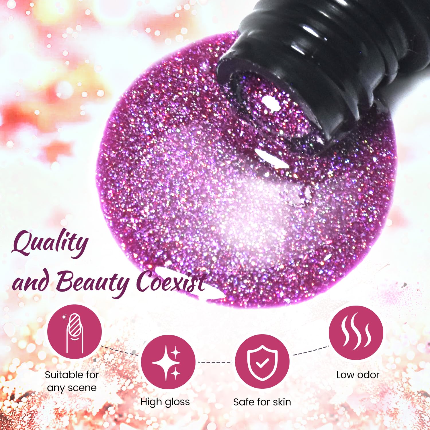 JODSONE natural-mineral gel formula for safe home manicures.