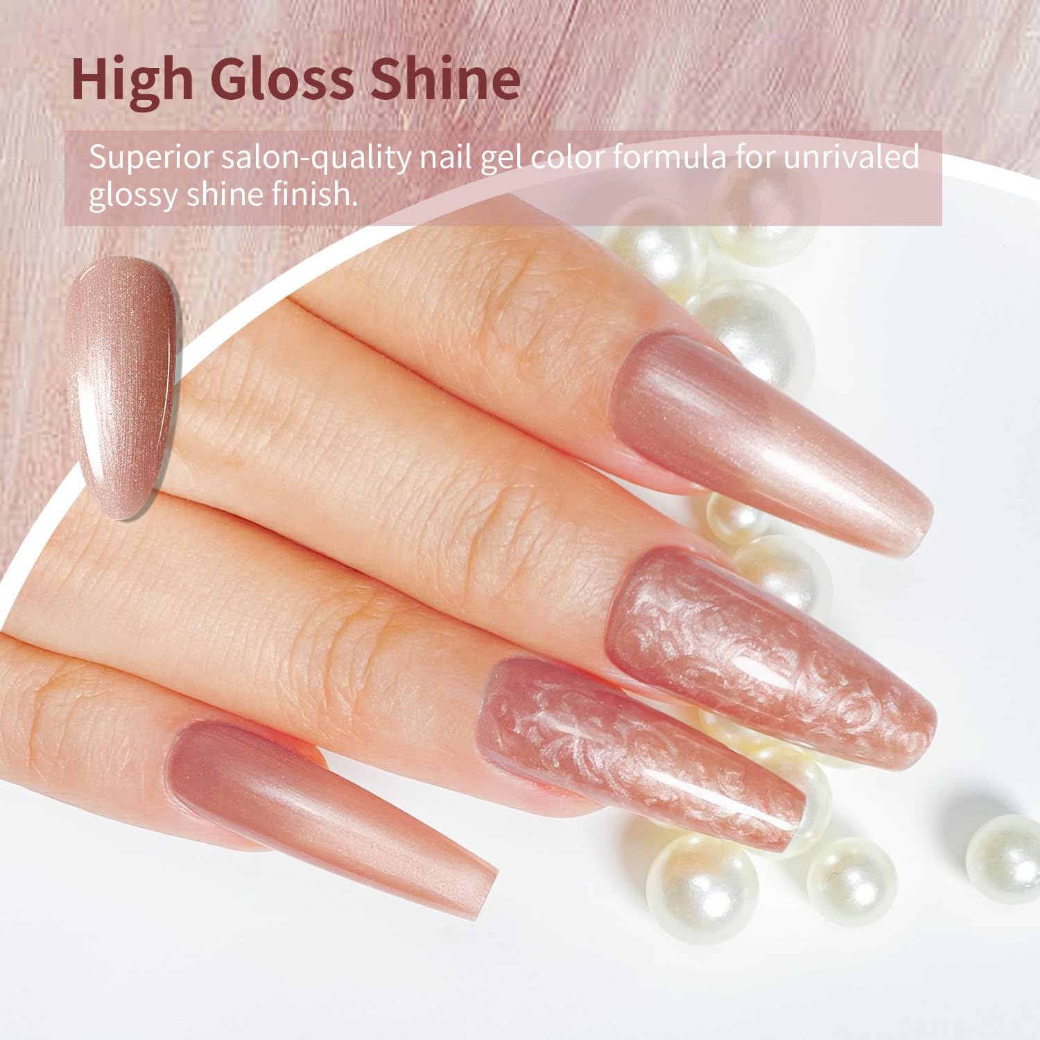 JODSONE professional-grade rose-gold gel polish for home or salon use.