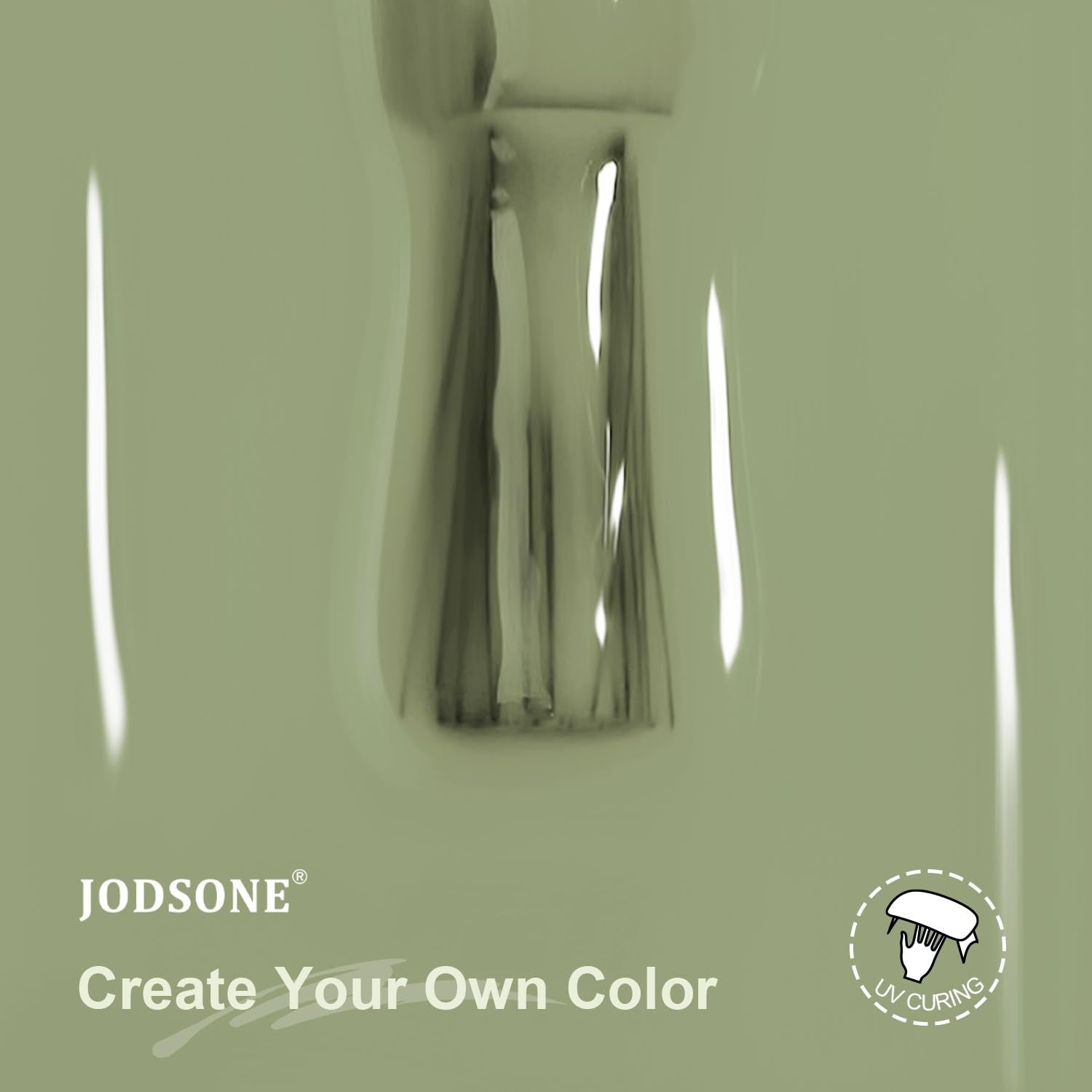 JODSONE sage green gel nail polish swatches reveal fresh color and minimalist elegance.