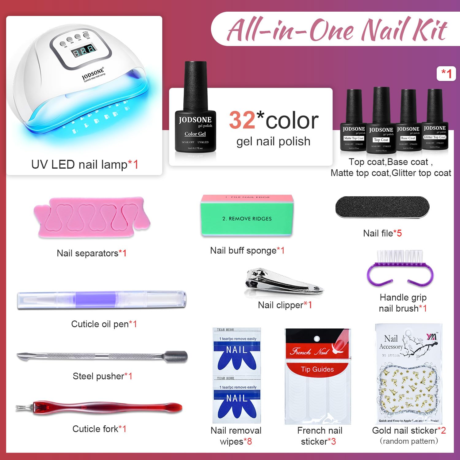 JODSONE glossy and matte top coats add salon-grade shine and durable finish
